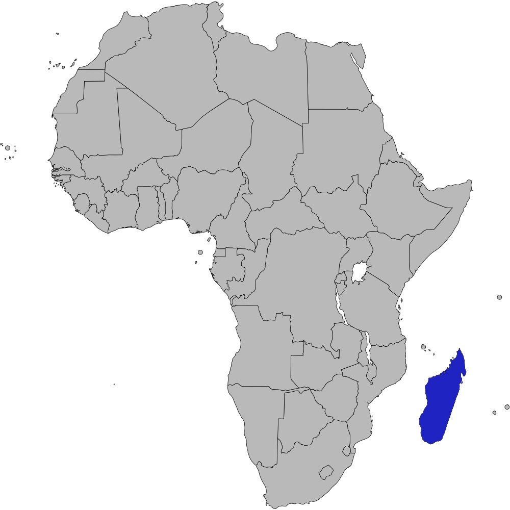 Madagascar Africa Map 
